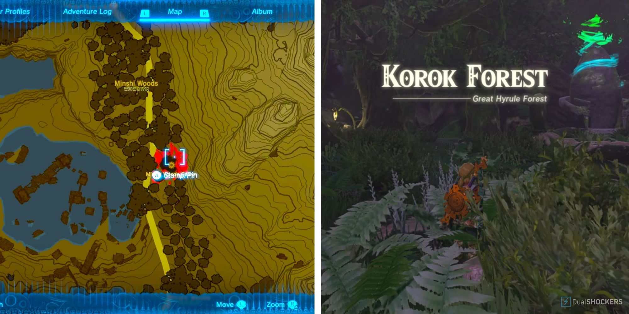 Zelda: Breath of the Wild - Lost Woods route directions and how to reach  Korok Forest