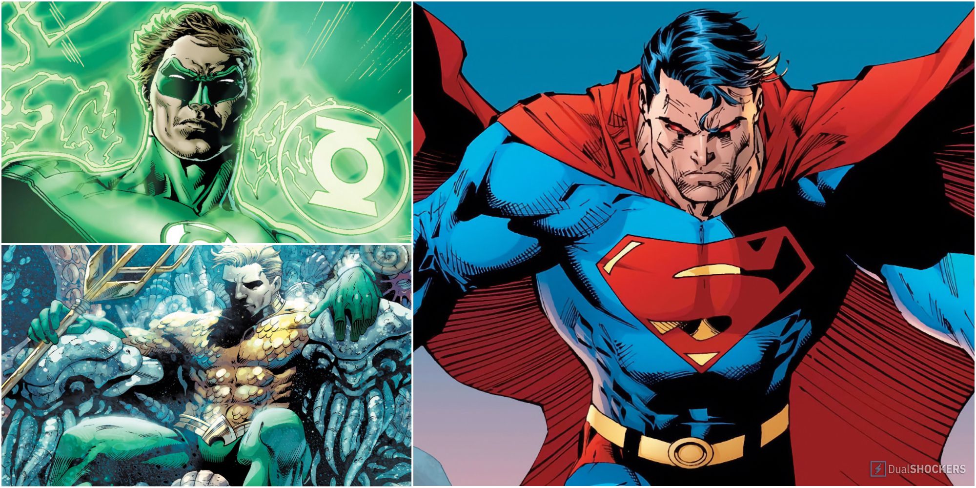 Green Lantern Aquaman and Superman Feature