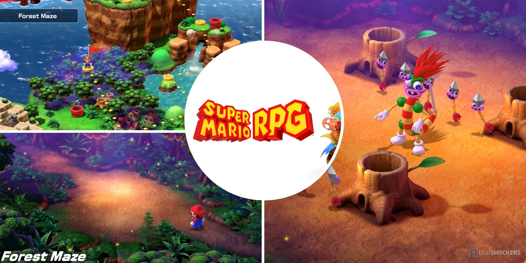 Super Mario RPG - The Forest Maze Split Image