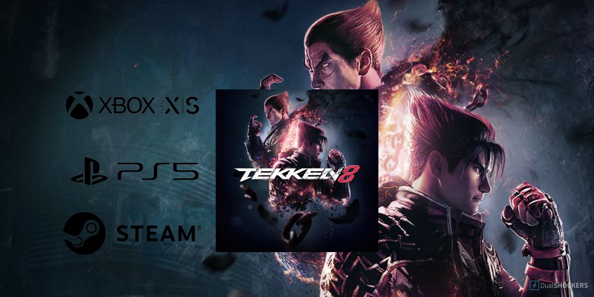 Tekken 8 cover image with platform logos
