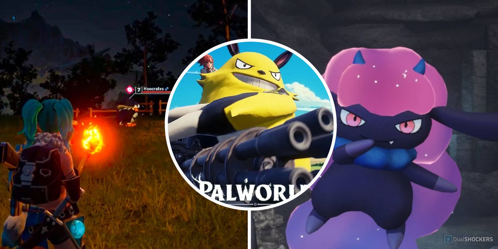 Palworld - Pals exclusivos noturnos dividem imagem Hoocrates e Daedream