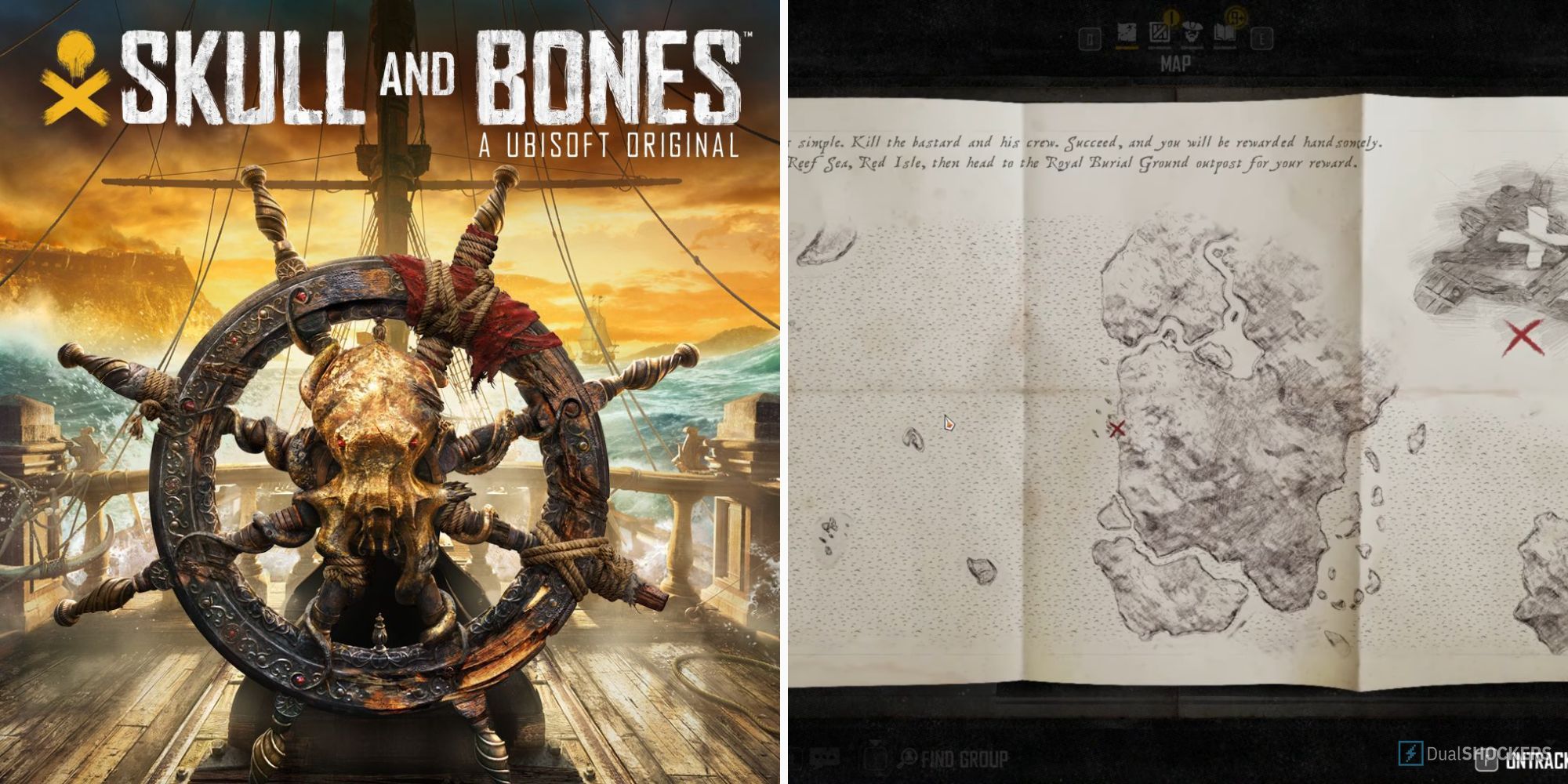 Skull and Bones - Inherited Lands Treasure Map Split Image