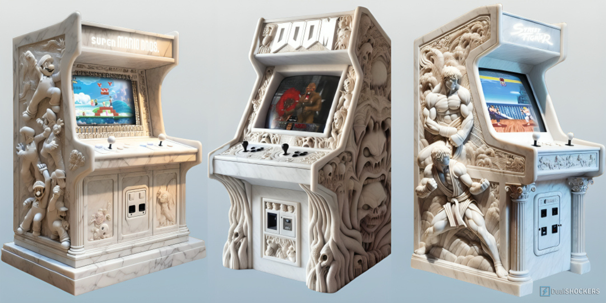 Marble arcade cabinet