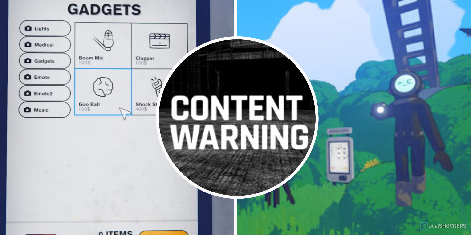 Content Warning - Items Split Image